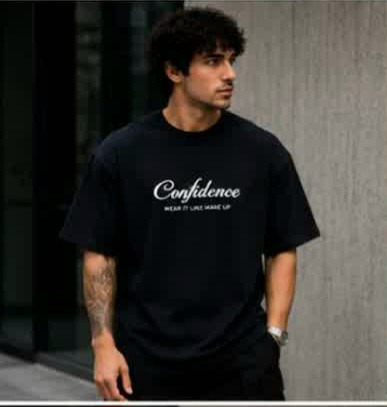 تیشرت اسپرت طرح CONFIDENCE WEAR IT LIKE MAKE UP یقه گرد دو نخ گرم بالا خرید مستقیم از تولید کننده با ضمانت